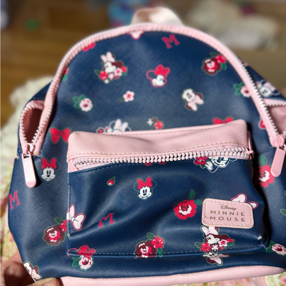 Disney Minnie Mouse Kids Backpack - Navy and Pink